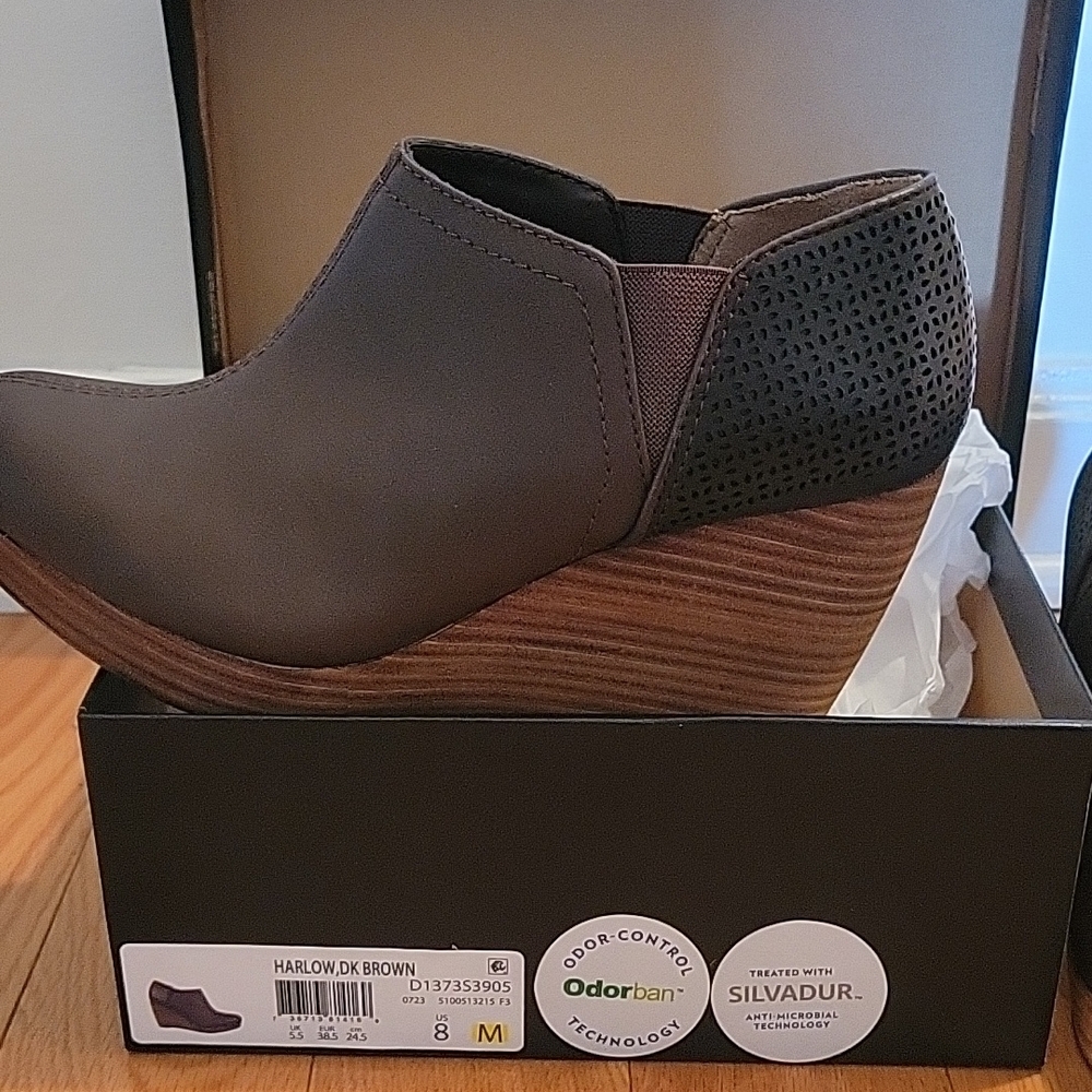 Harlow Dark Brown Wedge Bootie